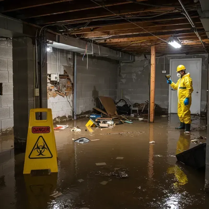 Flooded Basement Electrical Hazard in Bennington, VT Property